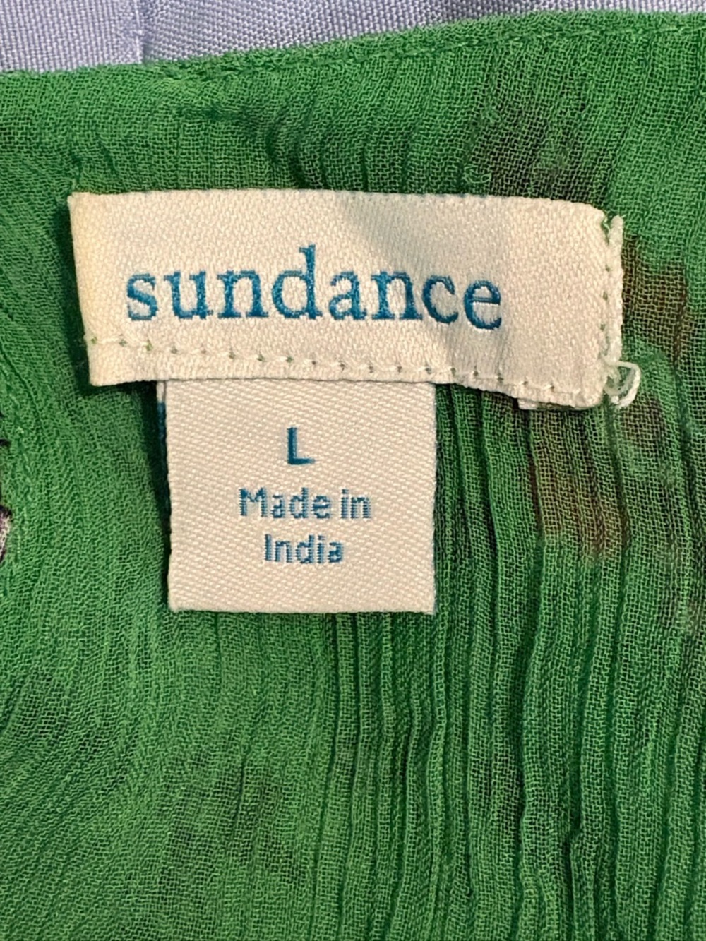 Sundance Green Floral Boho Blouse Flare Sleeve Ruffle Hem - Picture 2 of 11